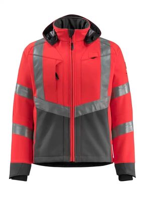Erkekler softshell ceket Floresan renkler yansıtıcı renkler ceketler iş giysisi softshell su geçirmez ceketler