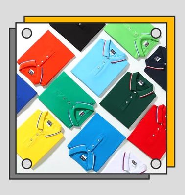 %100 Polyester Pamuklu Gömlek Erkek Polo Hızlı Kuruyan Yakalı Gömlek