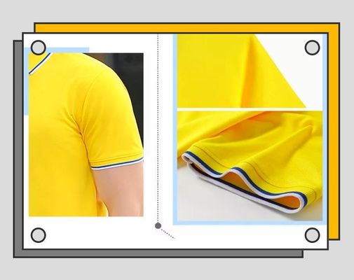 %100 Polyester Pamuklu Gömlek Erkek Polo Hızlı Kuruyan Yakalı Gömlek