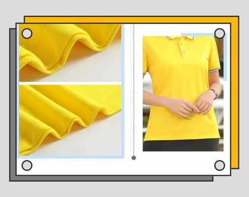 %100 Polyester Pamuklu Gömlek Erkek Polo Hızlı Kuruyan Yakalı Gömlek