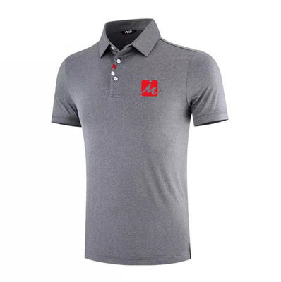 Nefes Alabilir Yakalı Polyester Polo Gömlek Erkek Golf Gömlek Spandex Geri Dönüşümlü