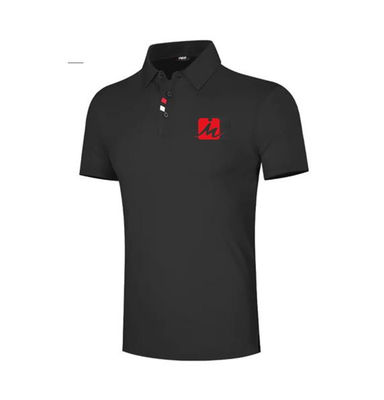 Nefes Alabilir Yakalı Polyester Polo Gömlek Erkek Golf Gömlek Spandex Geri Dönüşümlü