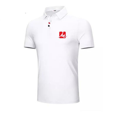 Nefes Alabilir Yakalı Polyester Polo Gömlek Erkek Golf Gömlek Spandex Geri Dönüşümlü
