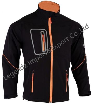 Espandex Outdoor Su Geçirmez Ceket Erkek Çok Cepli Fermuar Sıcak Softshell Kapşonlu Ceket