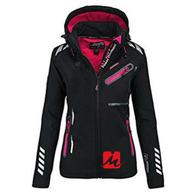 Polyester Spandex Su Geçirmez Softshell Ceketler Kadın Champing Outdoor Yürüyüş Ceketi