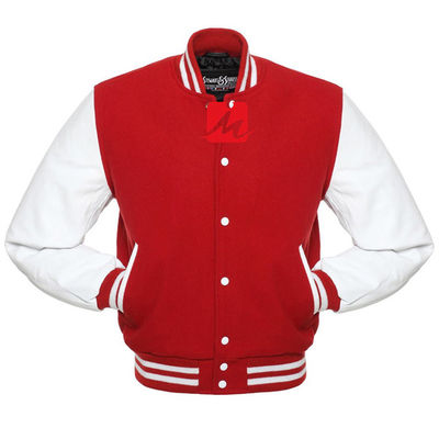 Nefes Alabilir Nakış Denim Ceketler Özel Uzun Kollu Beyzbol Varsity Ceket
