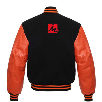 Nefes Alabilir Nakış Denim Ceketler Özel Uzun Kollu Beyzbol Varsity Ceket