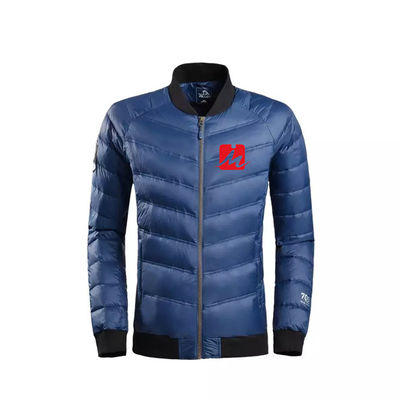 % 100 Polyester Su Geçirmez Rüzgarlık Ceketler Erkekler Beyzbol Puffer Hafif Aşağı Ceket