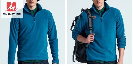 Günlük Koşu Su Geçirmez Nefes Alabilir Ceketler Spor Polar Ceket Yarım Zip Polyester