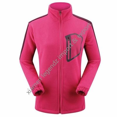 Kadınlar İçin Klasik Dağcılık Sporu Kış Ceketi Zip Up Polyester Kalın Polar Ceket