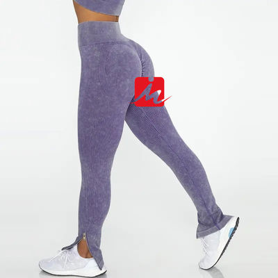Kadın 5 Parça Spor Sütyen Ve Tayt Dikişsiz Nervürlü Fitness Setleri Spor